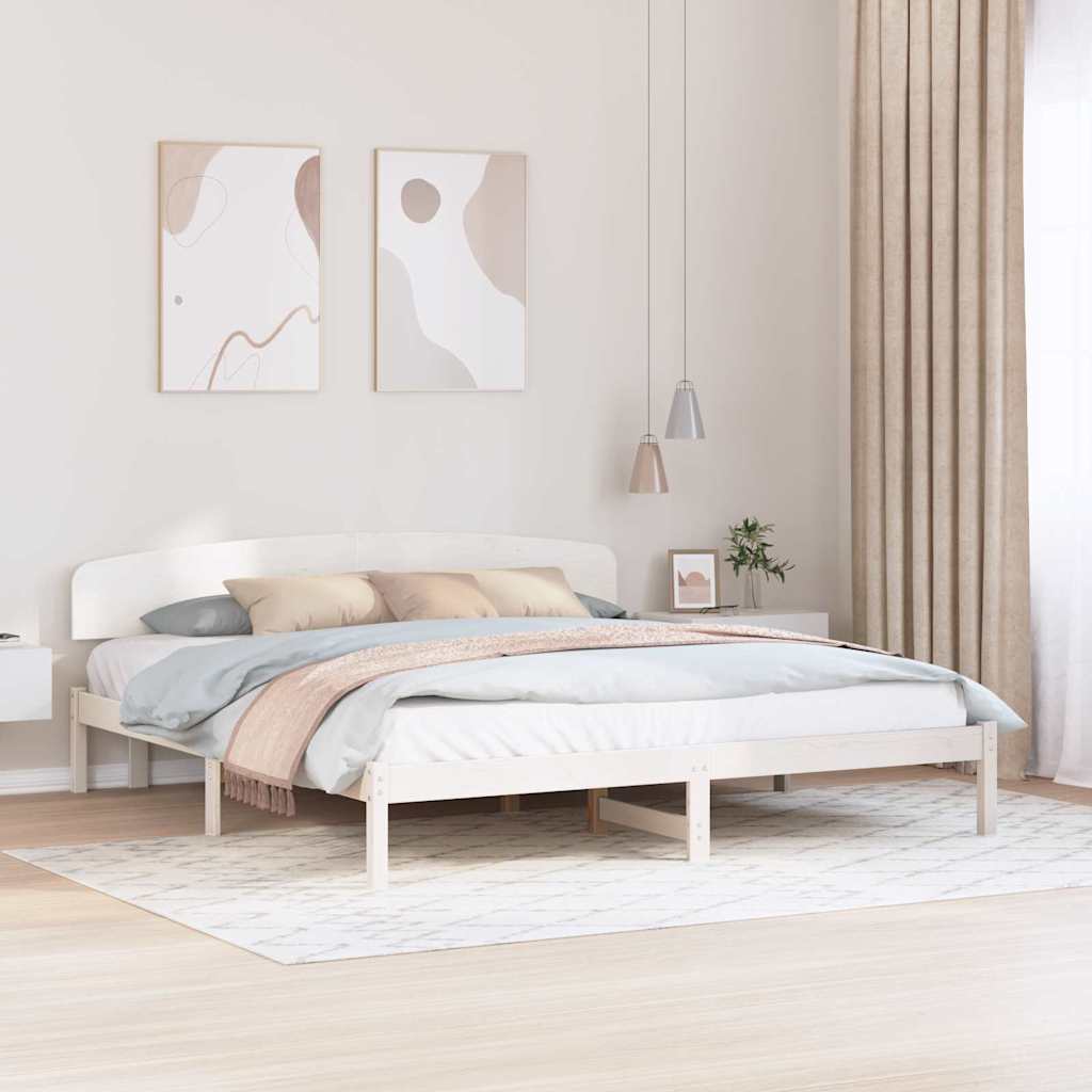 Struttura del letto Bianco 180 x 200 cm Pino massello | homemem39
