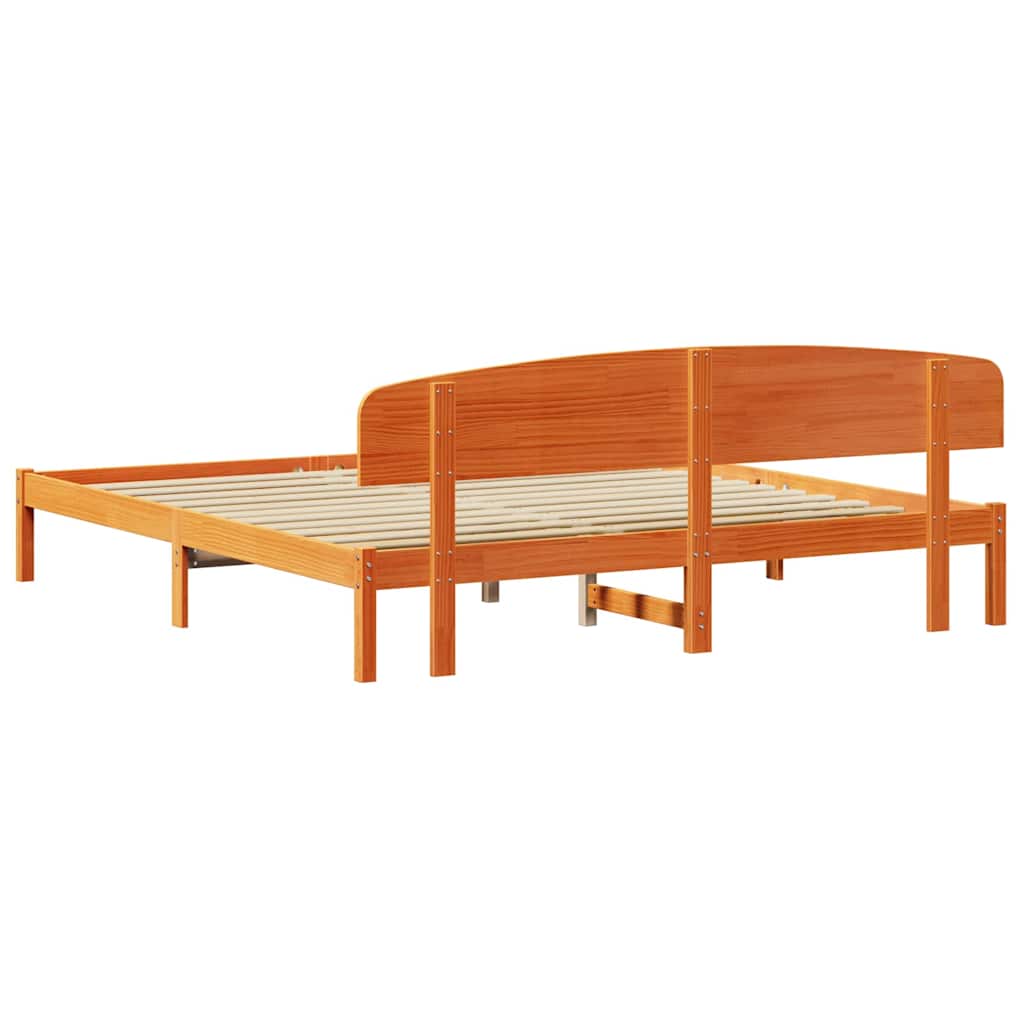 Struttura del letto Marrone cerato 180 x 200 cm Pino massello | homemem39