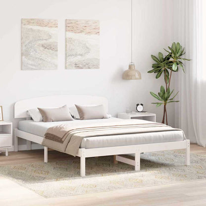 Struttura del letto Bianco 160 x 200 cm Pino massello | homemem39