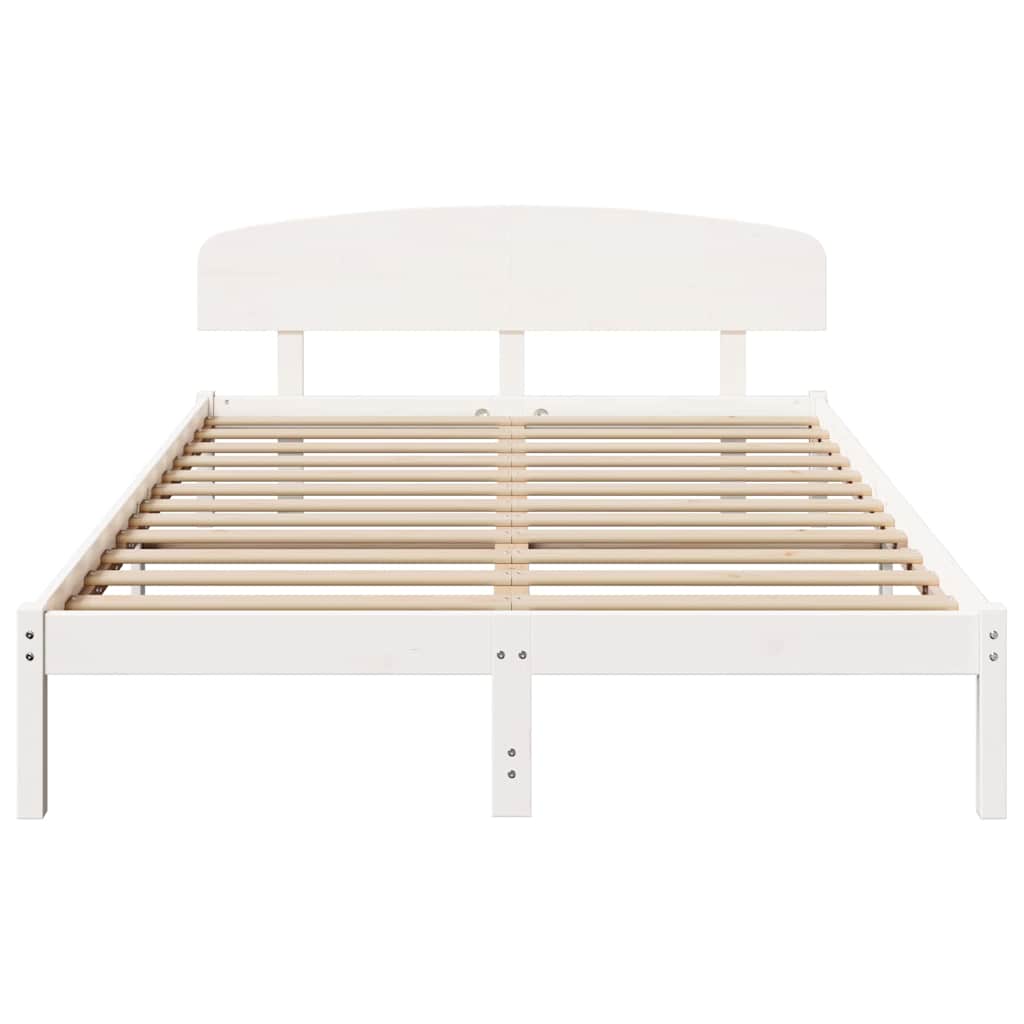 Struttura del letto Bianco 160 x 200 cm Pino massello | homemem39