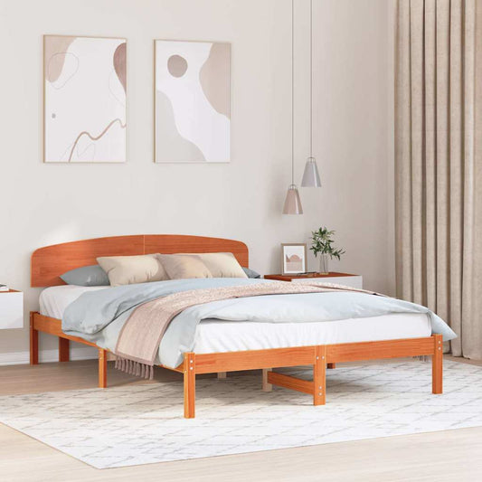Struttura del letto Marrone cerato 160 x 200 cm Pino massello | homemem39