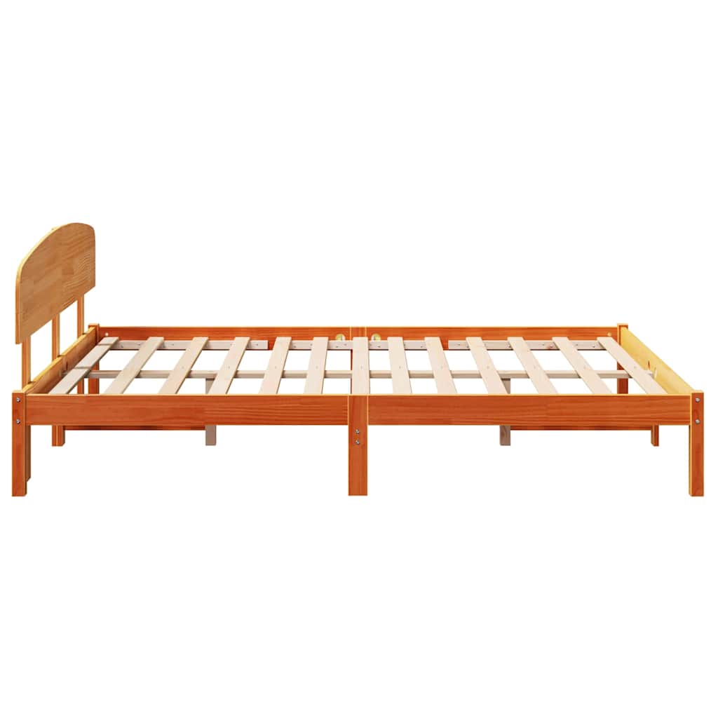 Struttura del letto Marrone cerato 160 x 200 cm Pino massello | homemem39