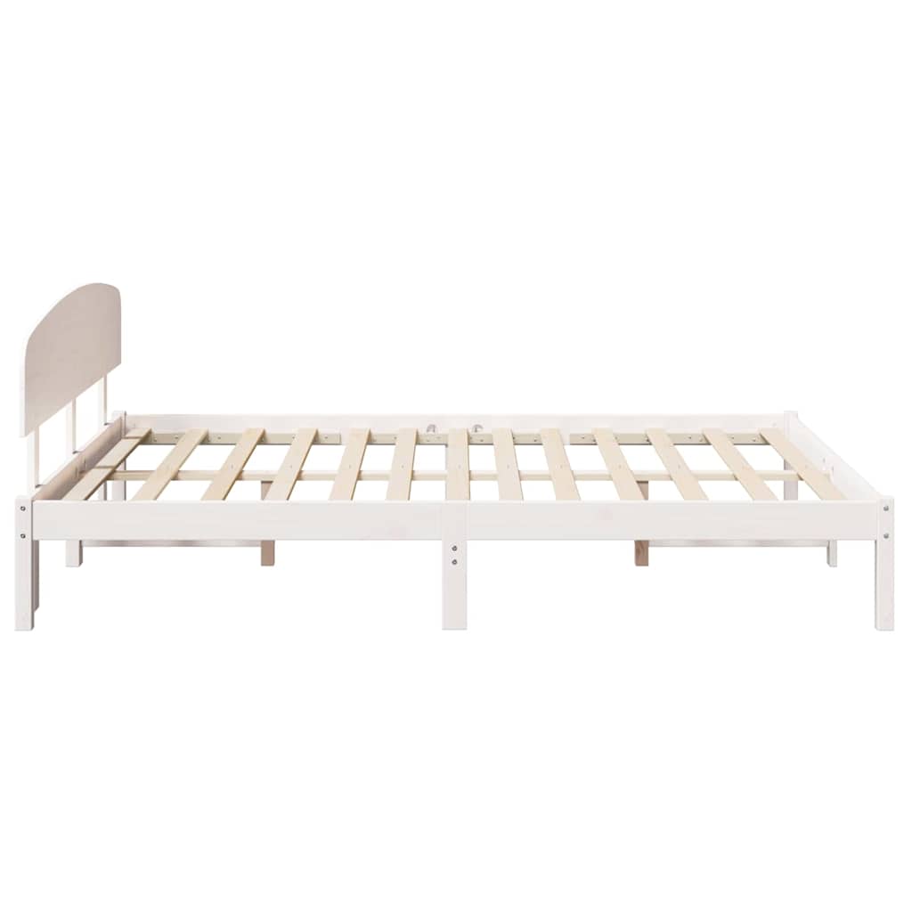 Struttura del letto Bianco 150 x 200 cm Pino massello | homemem39