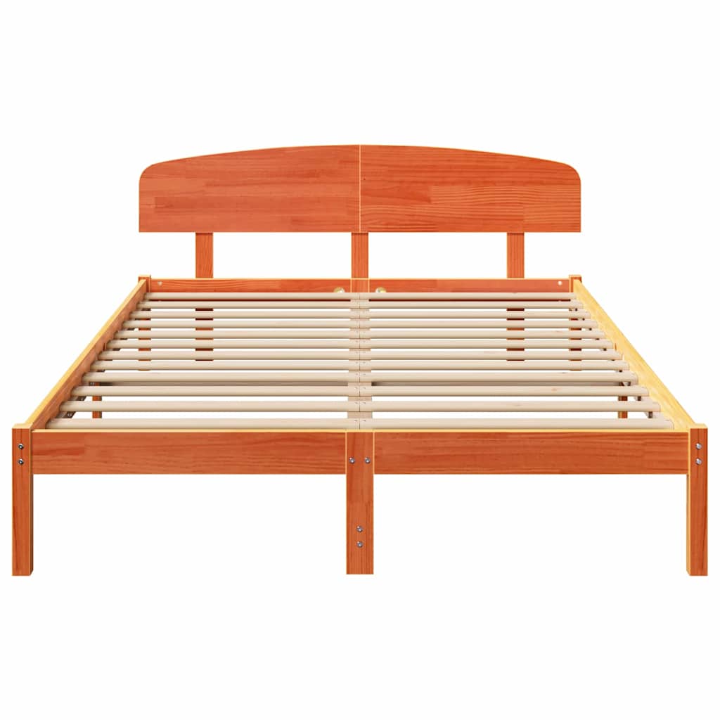 Struttura del letto Marrone cerato 140 x 200 cm Pino massello | homemem39