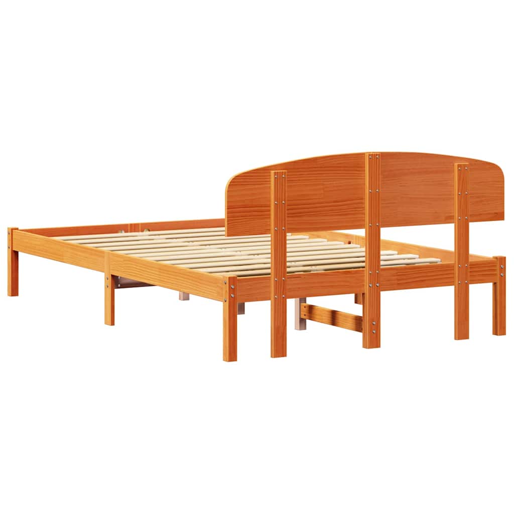 Struttura del letto Marrone cerato 120 x 200 cm Pino massello | homemem39