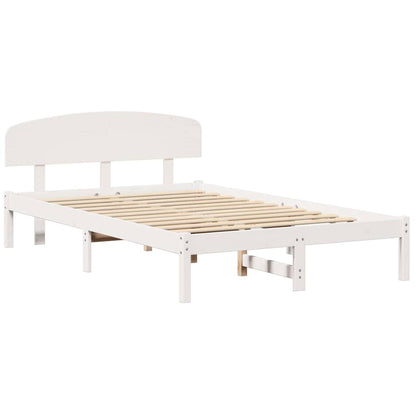 Struttura del letto Bianco 140 x 190 cm Pino massello | homemem39