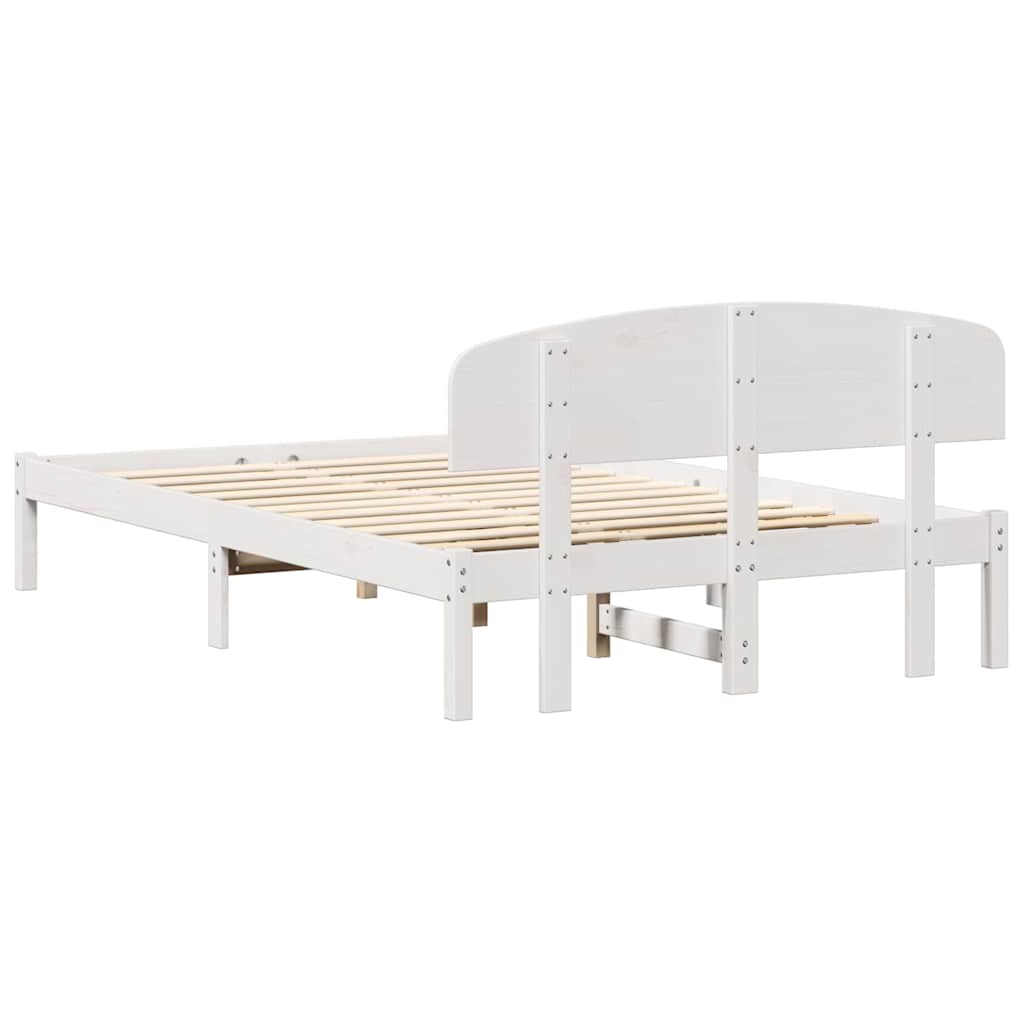 Struttura del letto Bianco 140 x 190 cm Pino massello | homemem39