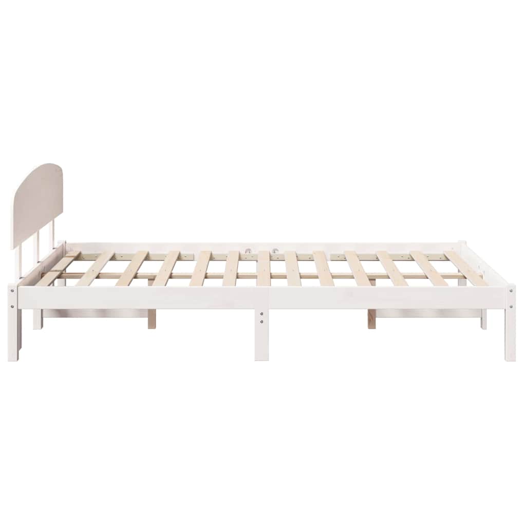 Struttura del letto Bianco 140 x 190 cm Pino massello | homemem39