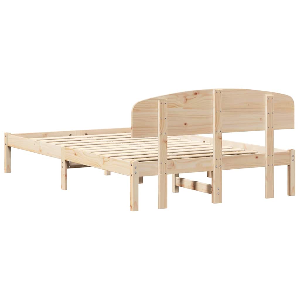Struttura del letto Naturale 135 x 190 cm Pino massello | homemem39