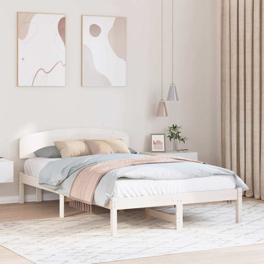Struttura del letto Bianco 135 x 190 cm Pino massello | homemem39