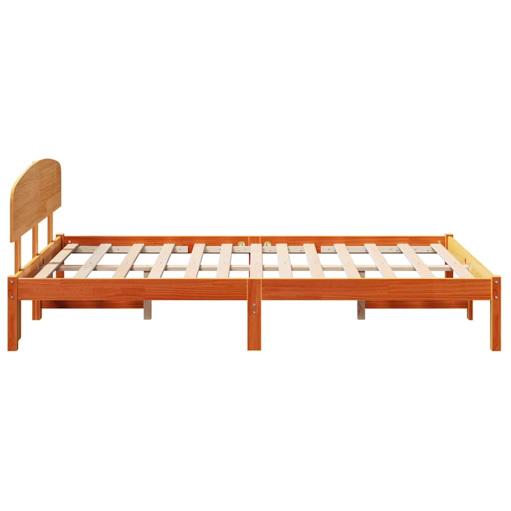 Struttura del letto Marrone cerato 135 x 190 cm Pino massello | homemem39