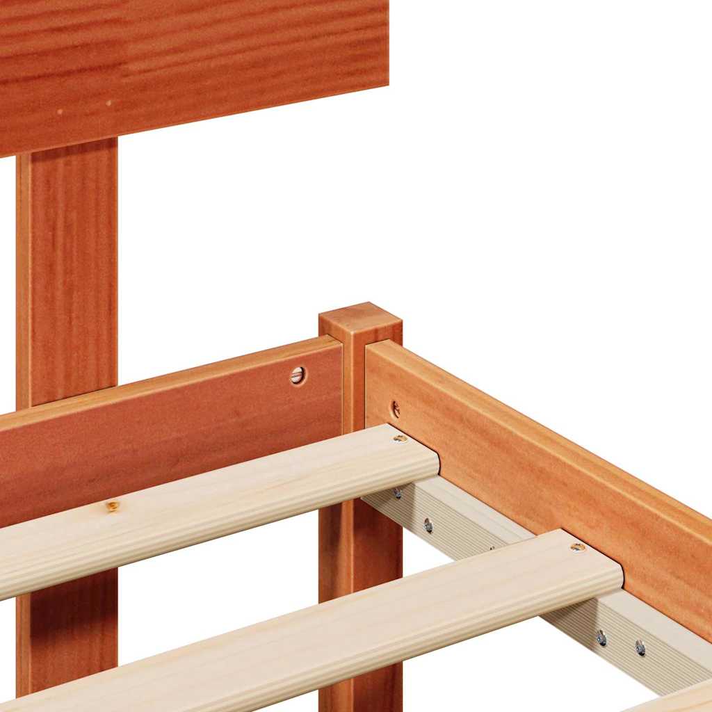 Struttura del letto Marrone cerato 120 x 190 cm Pino massello