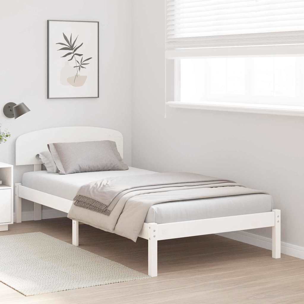 Struttura del letto Bianco 90 x 200 cm Pino massello | homemem39