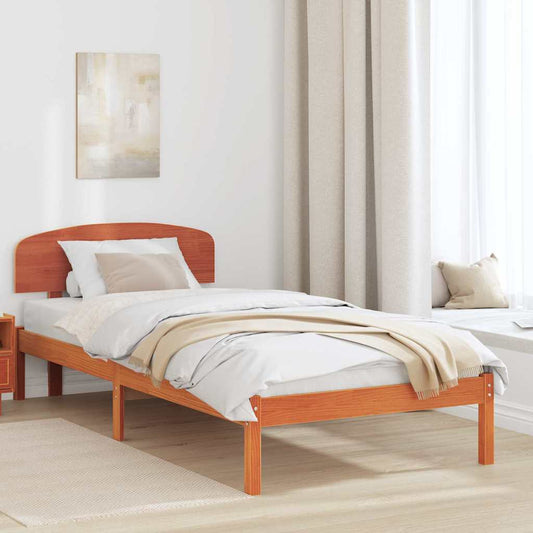Struttura del letto Marrone cerato 90 x 200 cm Pino massello | homemem39