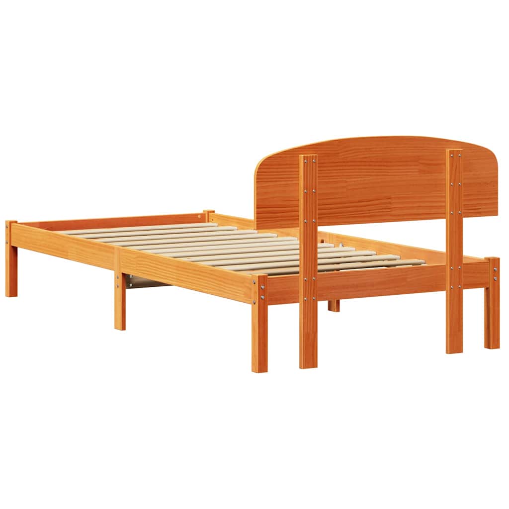 Struttura del letto Marrone cerato 80 x 200 cm Pino massello | homemem39