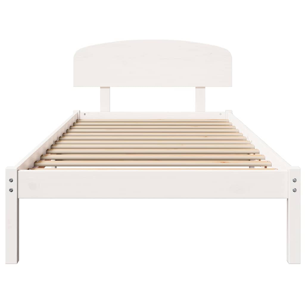 Struttura del letto Bianco 90 x 190 cm Pino massello | homemem39
