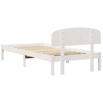 Struttura del letto Bianco 75 x 190 cm Pino massello | homemem39
