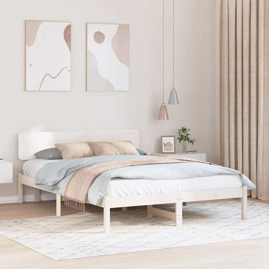 Struttura del letto Bianco 200 x 200 cm Pino massello | homemem39