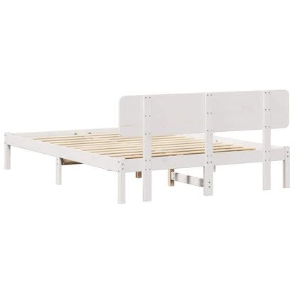 Struttura del letto Bianco 200 x 200 cm Pino massello | homemem39