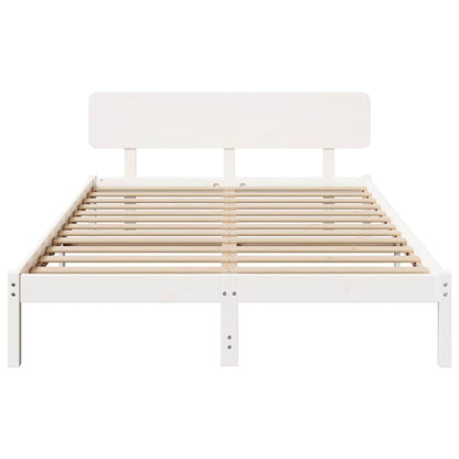 Struttura del letto Bianco 200 x 200 cm Pino massello | homemem39