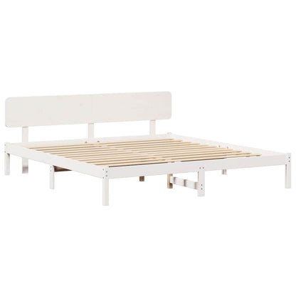 Struttura del letto Bianco 180 x 200 cm Pino massello | homemem39