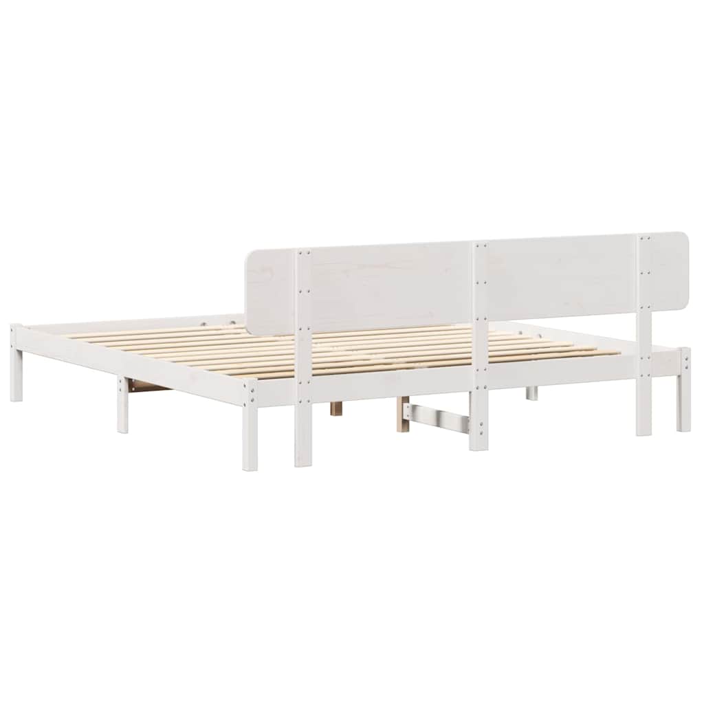Struttura del letto Bianco 180 x 200 cm Pino massello | homemem39