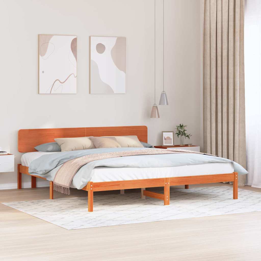 Struttura del letto Marrone cerato 180 x 200 cm Pino massello | homemem39