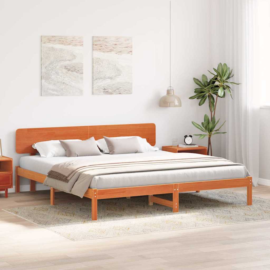 Struttura del letto Marrone cerato 180 x 200 cm Pino massello | homemem39