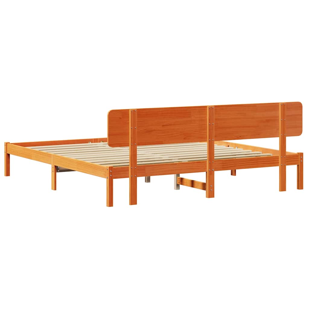Struttura del letto Marrone cerato 180 x 200 cm Pino massello | homemem39