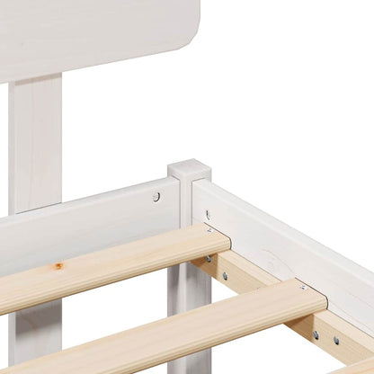 Struttura del letto Bianco 160 x 200 cm Pino massello