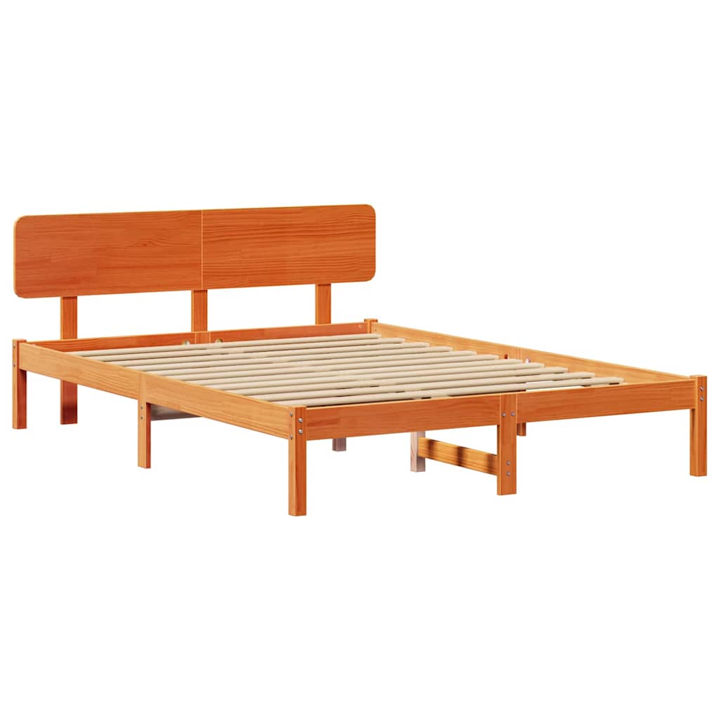 Struttura del letto Marrone cerato 160 x 200 cm Pino massello | homemem39