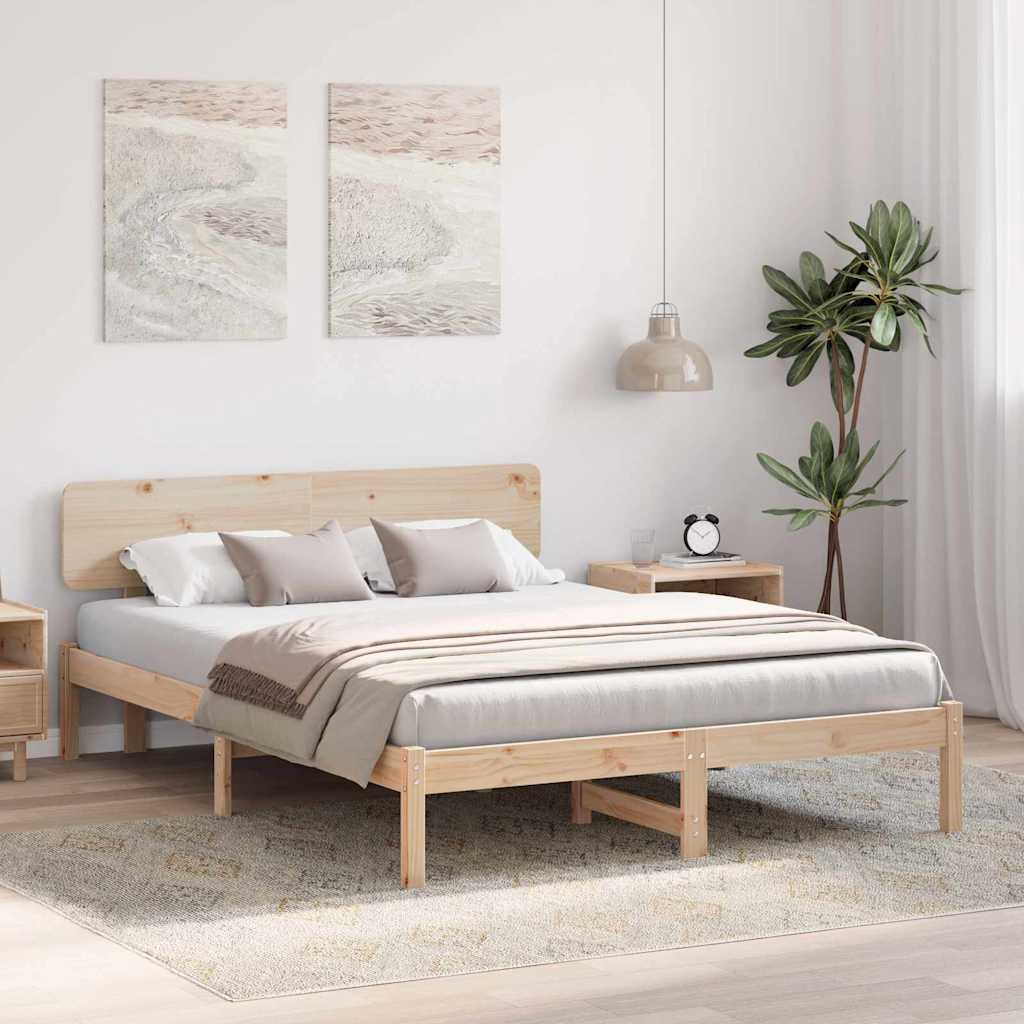 Struttura del letto Naturale 150 x 200 cm Pino massello | homemem39