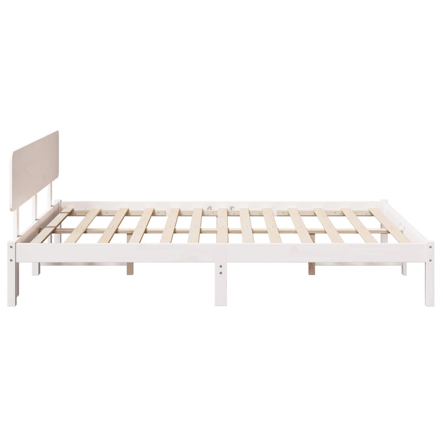 Struttura del letto Bianco 150 x 200 cm Pino massello | homemem39