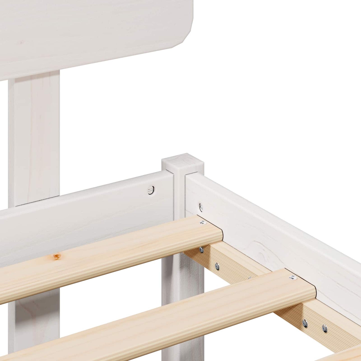 Struttura del letto Bianco 140 x 200 cm Pino massello