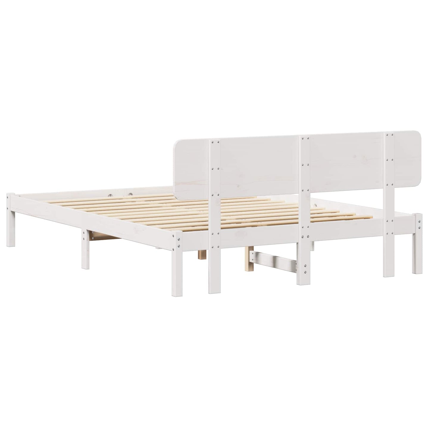 Struttura del letto Bianco 140 x 200 cm Pino massello | homemem39