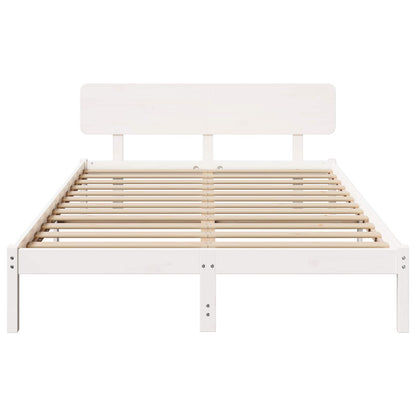 Struttura del letto Bianco 140 x 200 cm Pino massello | homemem39