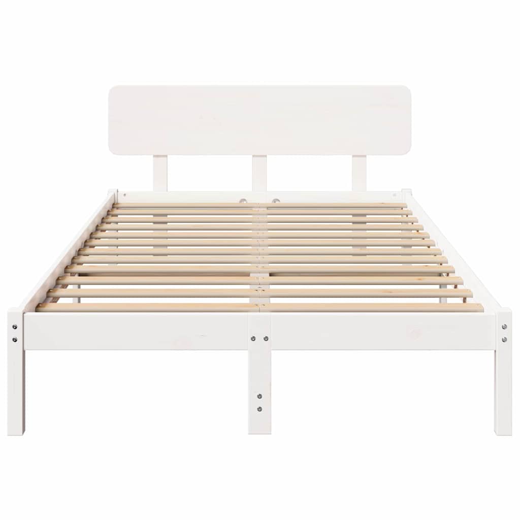 Struttura del letto Bianco 120 x 200 cm Pino massello | homemem39