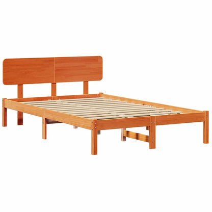 Struttura del letto Marrone cerato 140 x 190 cm Pino massello | homemem39