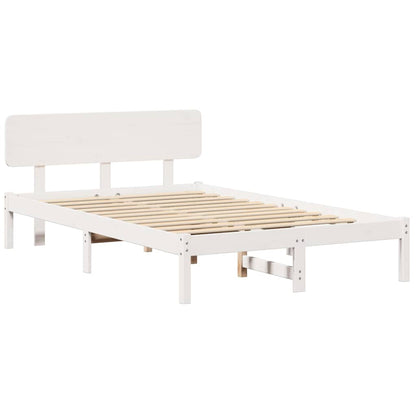 Struttura del letto Bianco 120 x 190 cm Pino massello | homemem39