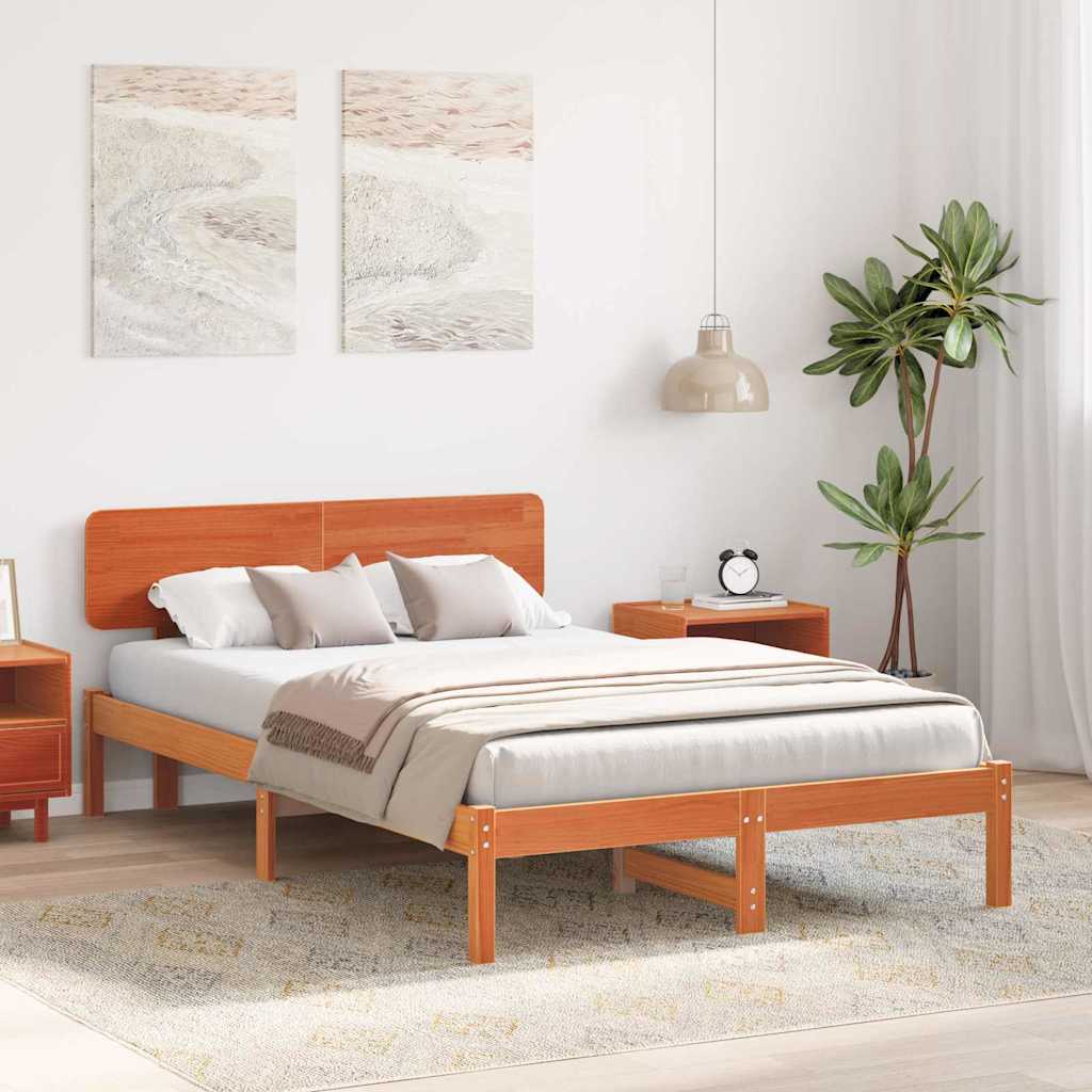Struttura del letto Marrone cerato 120 x 190 cm Pino massello | homemem39