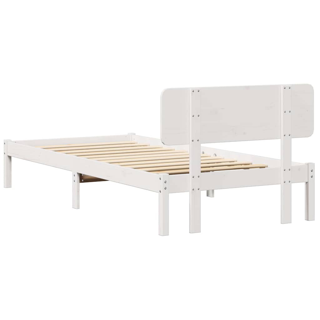 Struttura del letto Bianco 100 x 200 cm Pino massello | homemem39