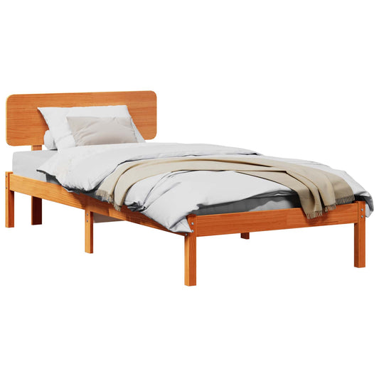 Struttura del letto Marrone cerato 100 x 200 cm Pino massello | homemem39