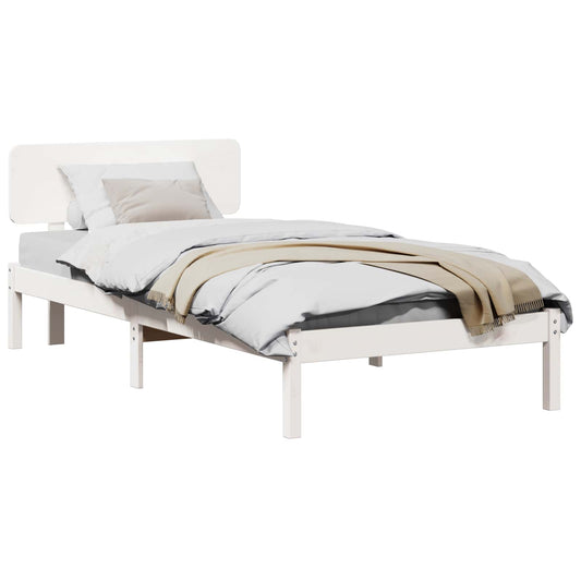 Struttura del letto Bianco 90 x 200 cm Pino massello | homemem39