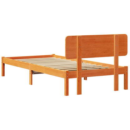 Struttura del letto Marrone cerato 90 x 200 cm Pino massello | homemem39