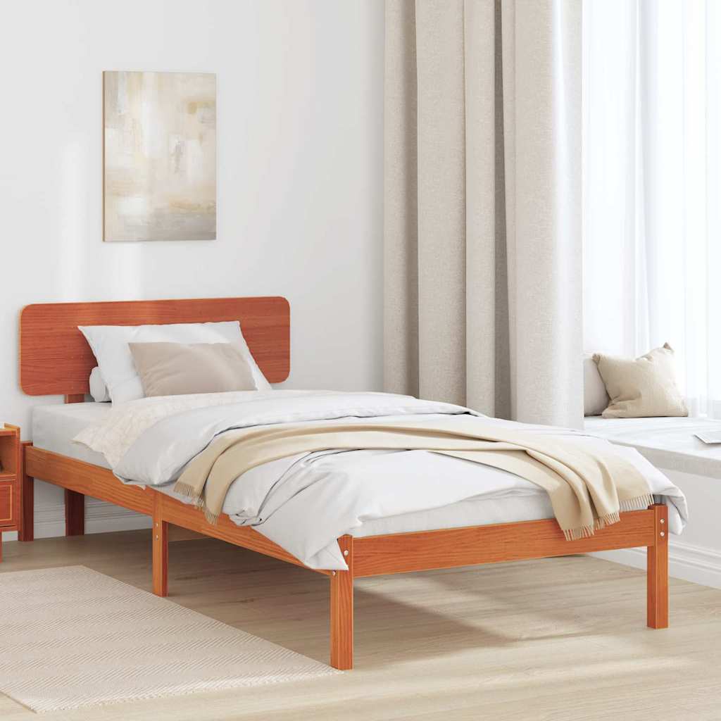 Struttura del letto Marrone cerato 80 x 200 cm Pino massello | homemem39