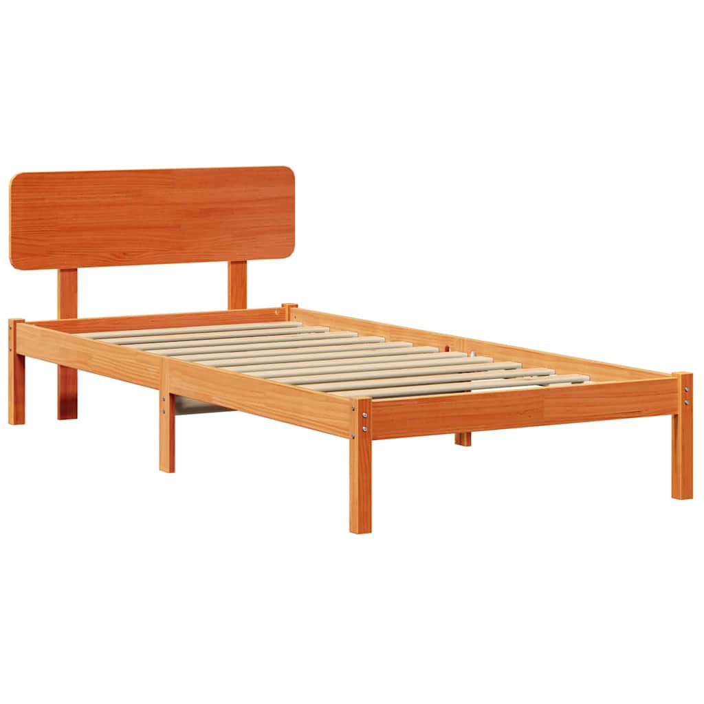 Struttura del letto Marrone cerato 90 x 190 cm Pino massello | homemem39