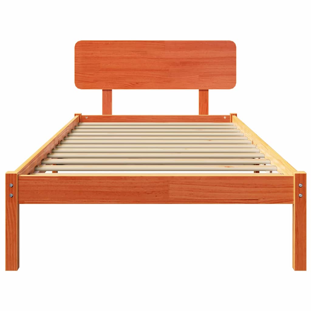 Struttura del letto Marrone cerato 90 x 190 cm Pino massello | homemem39