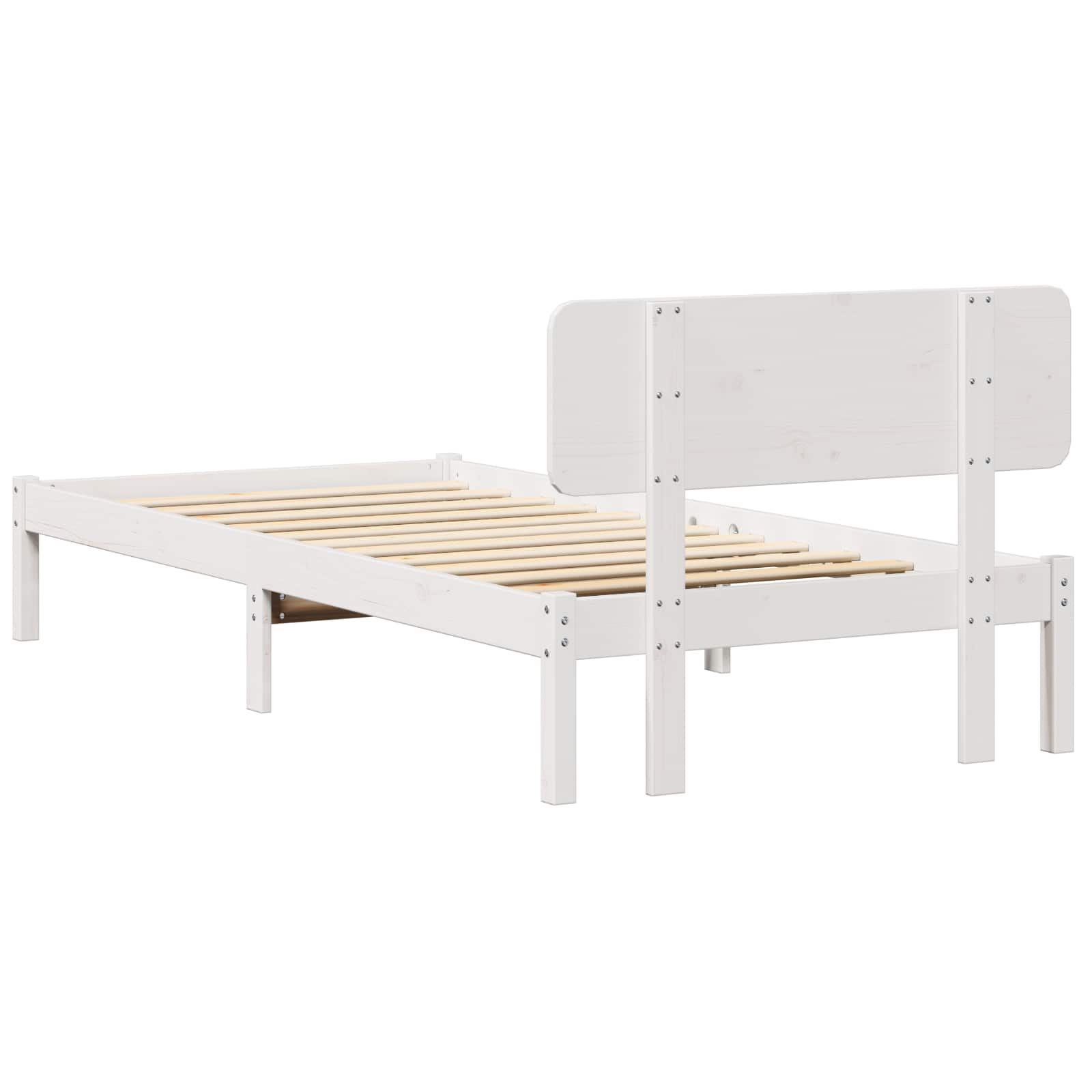Struttura del letto Bianco 75 x 190 cm Pino massello | homemem39