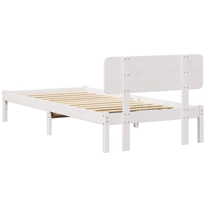 Struttura del letto Bianco 75 x 190 cm Pino massello | homemem39