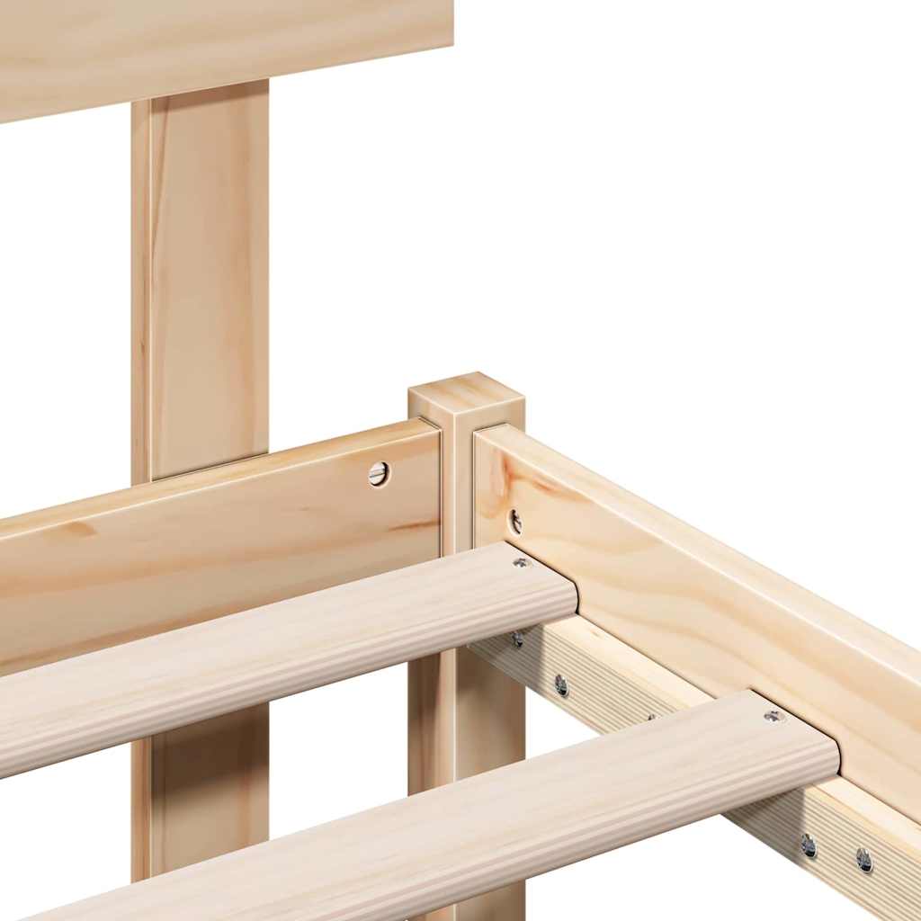 Struttura del letto Marrone 80 x 200 cm Legno massello di pino | homemem39